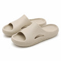 Badeschlappen Größe 40/41 Beige aus Schaummaterial mit profilierter Sohle
