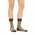 Freizeitsocken Größe 39-42 Beige Olivgrün Gerippt für Alltag und Outdoor