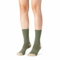 Socken Größe 39-42 Grün Beige Gerippt Freizeit