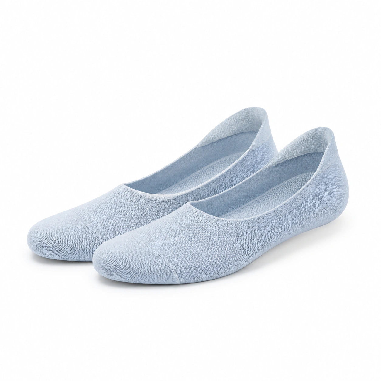 Ballerinasocken Größe 39-42 Hellblau aus Textil mit niedrigem Schaft