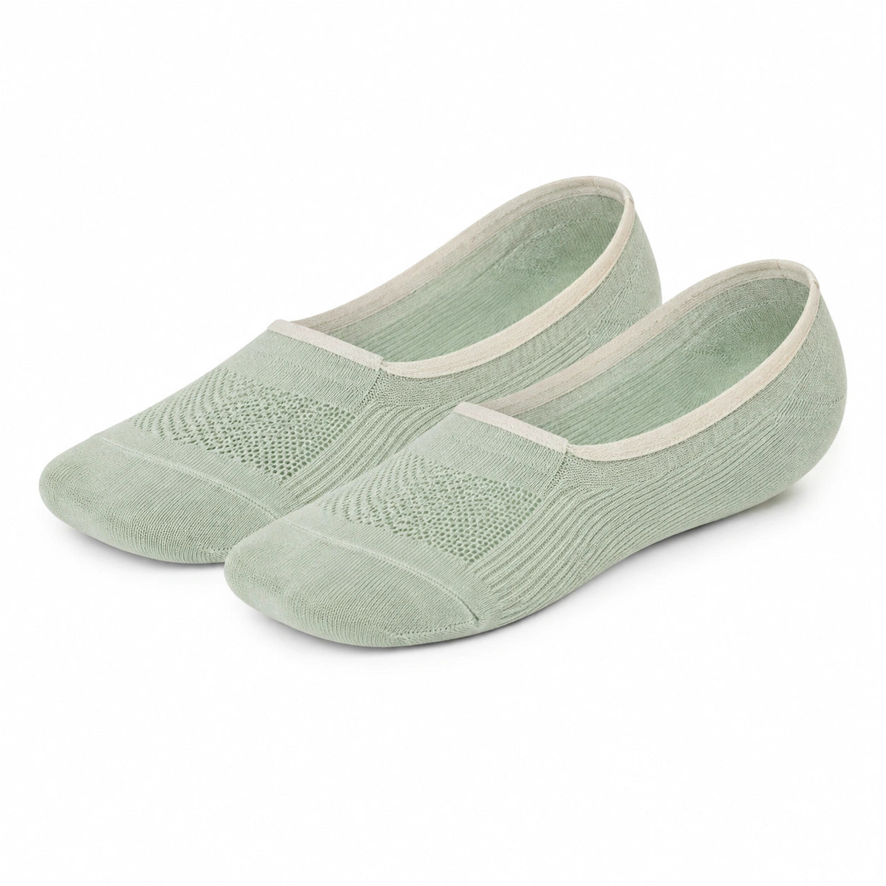 Ballerinasocken 43-46 aus Textil in Hellgrün - elastisch und atmungsaktiv