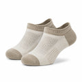 Sneakersocken 39-42 aus Textilfasern in Beige - atmungsaktiv mit geripptem Bund
