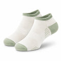Sneakersocken Größe 39-42 aus Textilmaterial in Weiß Grün mit geripptem Bund