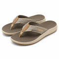 Zehentrenner Größe 40/41 aus Synthetik in Taupe-Beige mit profilierter Laufsohle